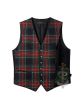 Black Stewart Tartan Waistcoat Vest 