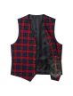 Brown Modern Tartan Waistcoat Vest 