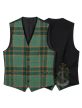 Ireland Green Tartan Waistcoat Vest 