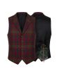 Red Ross Tartan Waistcoat Vest 
