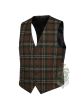 Scott Brown Tartan Waistcoat Vest 