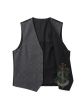 Solid Gray Tartan Waistcoat Vest 