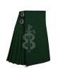 Solid Green Modern Tartan Traditional 8 Yard Kilt 