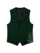 Solid Green Modern Tartan Waistcoat Vest 