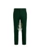 Solid Green Modern Tartan Trousers