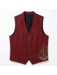 Solid Red Modern Tartan Waistcoat Vest 