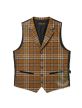 Tennessee Volunteer Orange Tartan Waistcoat Vest 