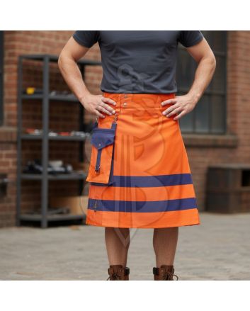 Fire Fighter Orange Utility Kilt
