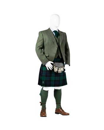 Light Grey Argyll Jacket Tartan Kilt Outfit