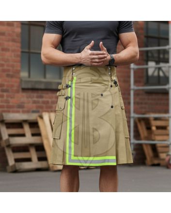 Khaki Firefighter High Visibility Kilt