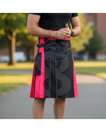 Hybrid Pink Black Utility Kilt