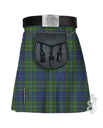 All Ireland Blue Tartan Traditional 8 Yard Kilt