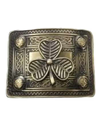 Antique Shamrock Kilt Buckle