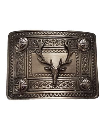 Antique Stag head Kilt Buckle