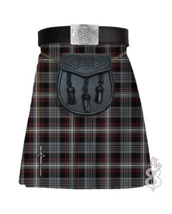 Auld Lang Syne Grey Tartan Traditional 8 Yard Kilt