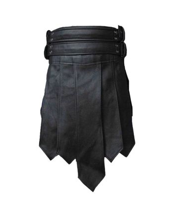 Black Gladiator Ancient Leather Kilt