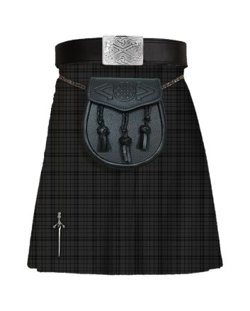 Black Shadow Tartan Traditional Kilt