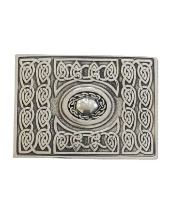Celtic Chrome Kilt Belt Buckle