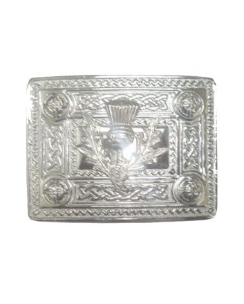 Chrome Kilt Belt Buckle