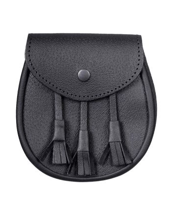 Daywear Black Leather Sporran