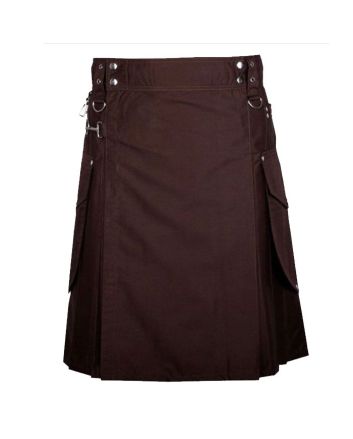 Dark Brown Utility Kilt 