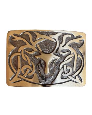 Enamel Stag Antique Belt Buckle