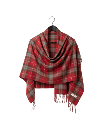 Fraser Red Weathered Tartan Shawl