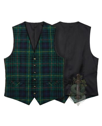 Hunting Stewart Modern Tartan Waistcoat Vest 