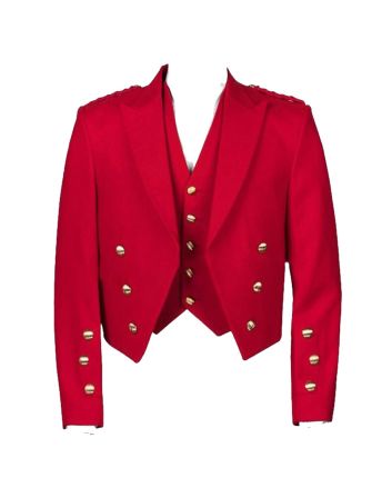 Red Prince Charlie Kilt Jacket