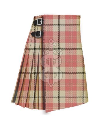 Scottish Ailsa Pink Tartan Traditional 8 Yard Kilt 