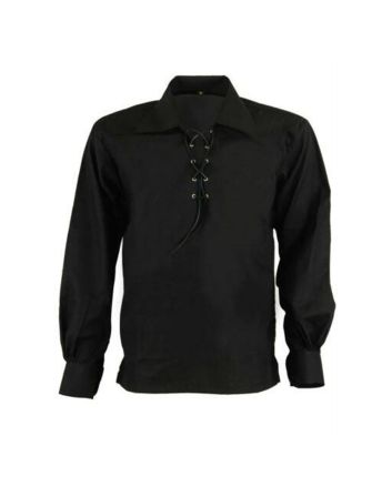 Scottish Black Jacobite Ghillie Shirt