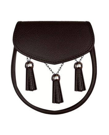 Black and White Leather sporran