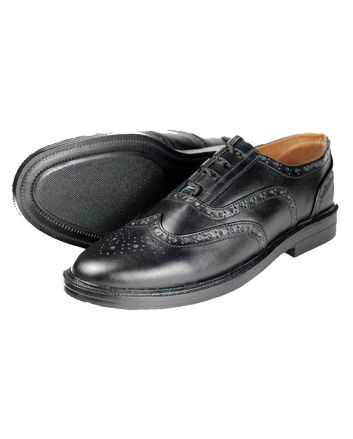 Leather Black Shoes Ghillie Brogues 