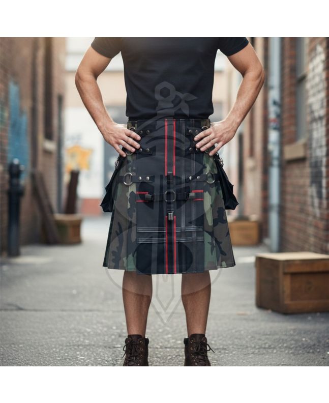 Interchangeable Gothic Camouflage Kilt