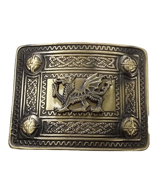 Antique Dragon Kilt Buckle