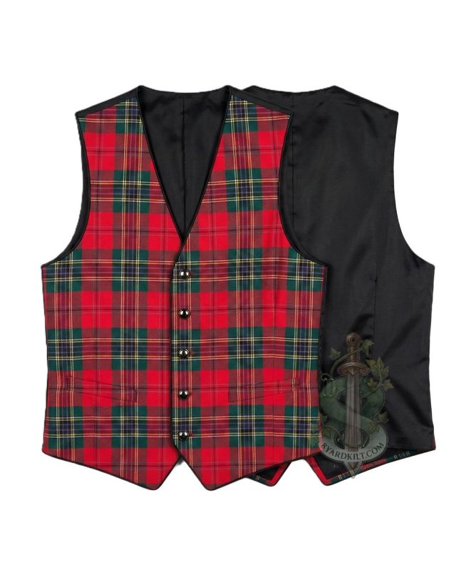 County Duart Red Tartan Waistcoat Vest 