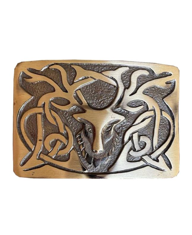 Enamel Stag Antique Belt Buckle