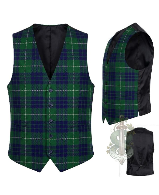 Hamilton Green Hunting Tartan Waistcoat Vest 