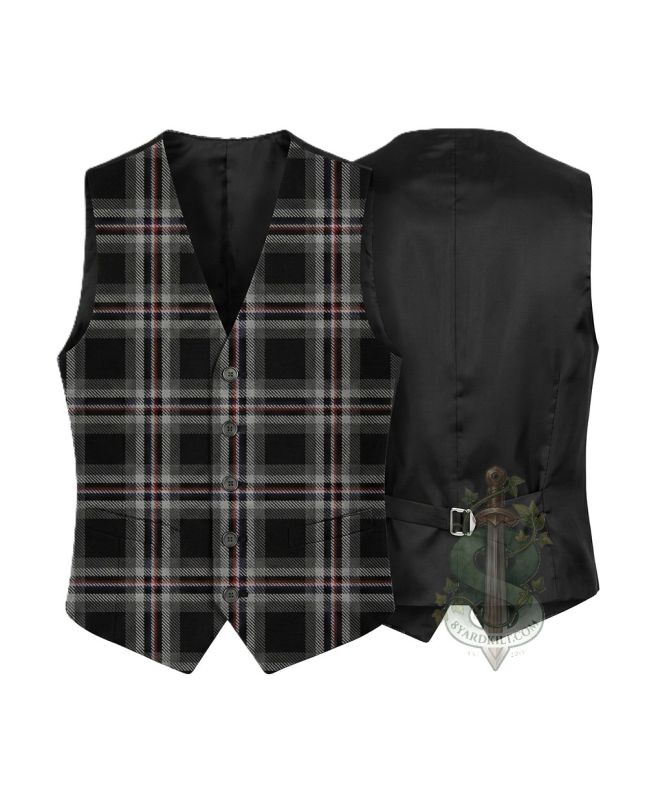 Iron Horse Modern Tartan Waistcoat Vest 
