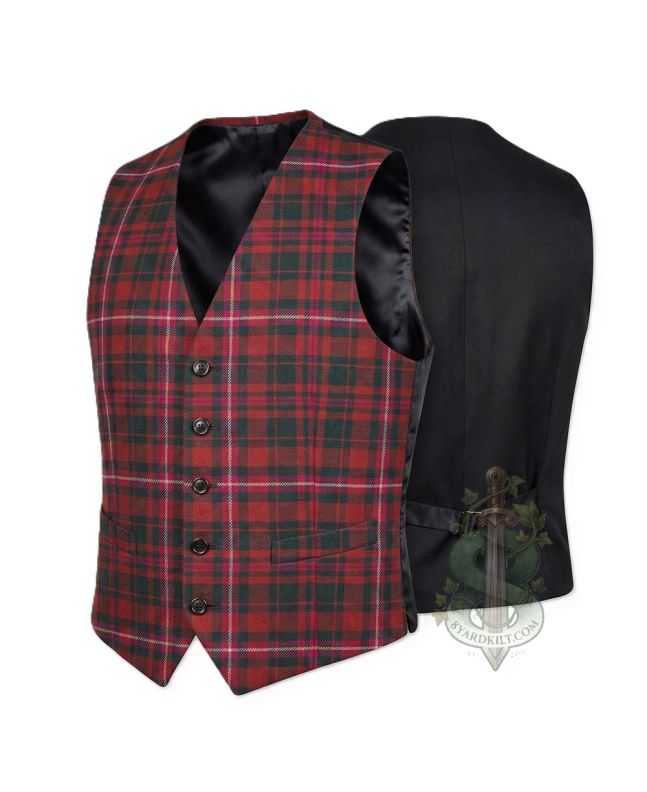 MacKinnon Hunting Modern Tartan Waistcoat Vest 