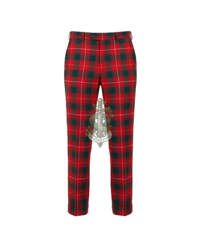 MacPhee Red Modern Tartan Trousers