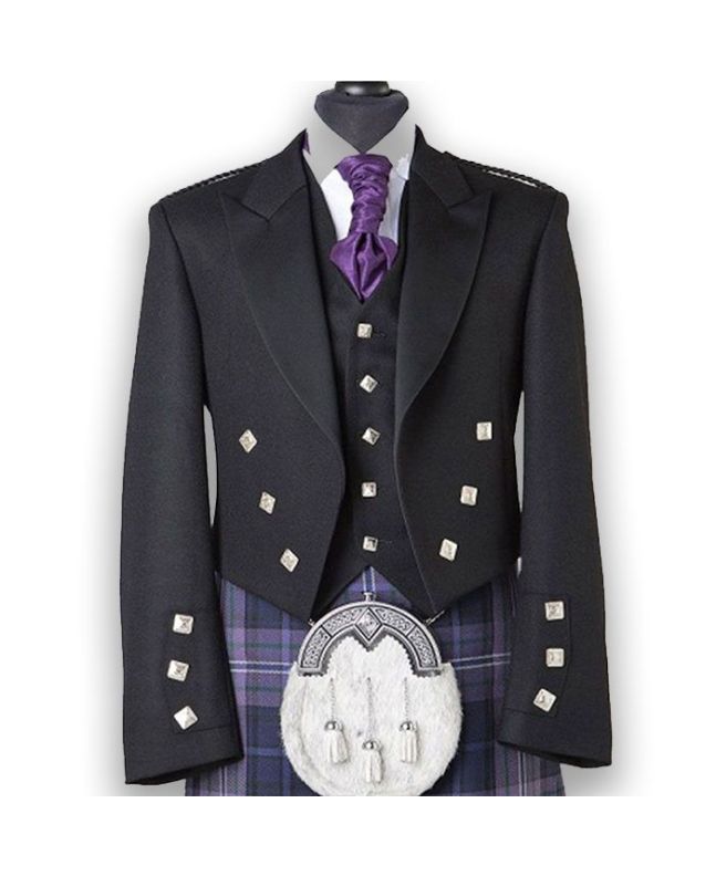 Mens Prince Charlie Kilt Jacket With Vest