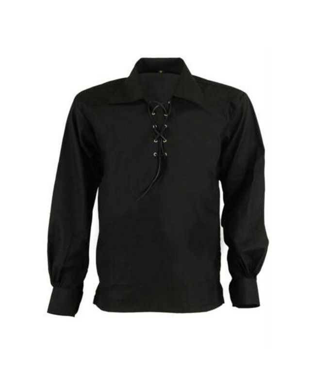 Scottish Black Jacobite Ghillie Shirt